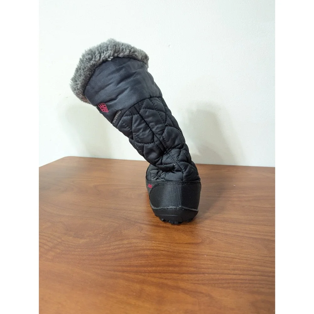 EUC Columbia Omni Grip Youth‎ Girls Minx Boots Black Pink Waterproof 6
